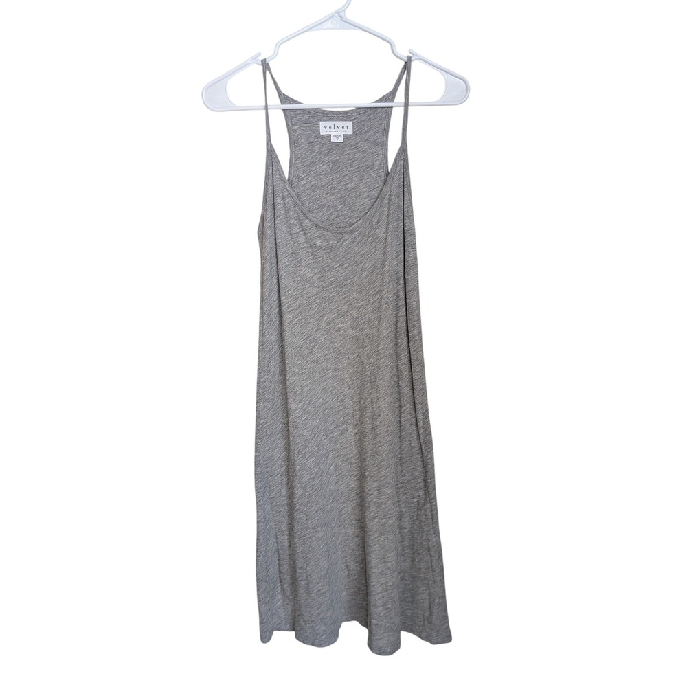 Velvet by Graham & Spencer Womens Gray Slub Knit Racerback Tank Midi Dress Small
